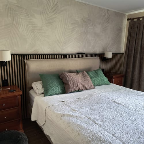 Customer photo review of Papel Mural Hojas y Flores