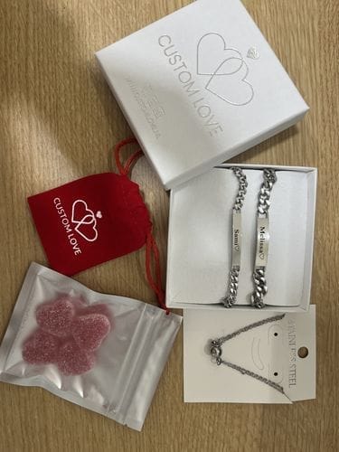 Customer photo review of Personlige armbånd for par