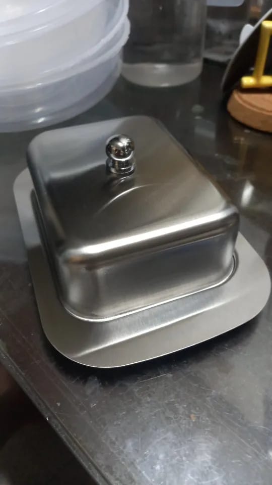Customer photo review of Stainless Steel Butter Dish with Lid