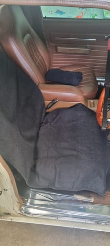 Customer photo review of Car Seat Towel BLACK