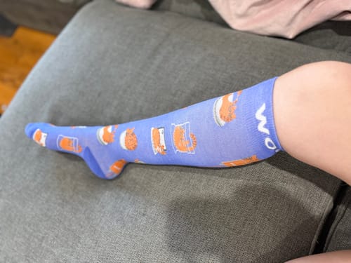 Customer photo review of If I Fit, I Sit Bamboo Compression Socks