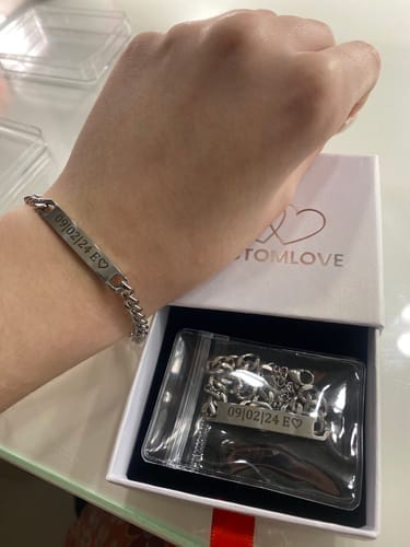 Customer photo review of Personlige armbånd for par