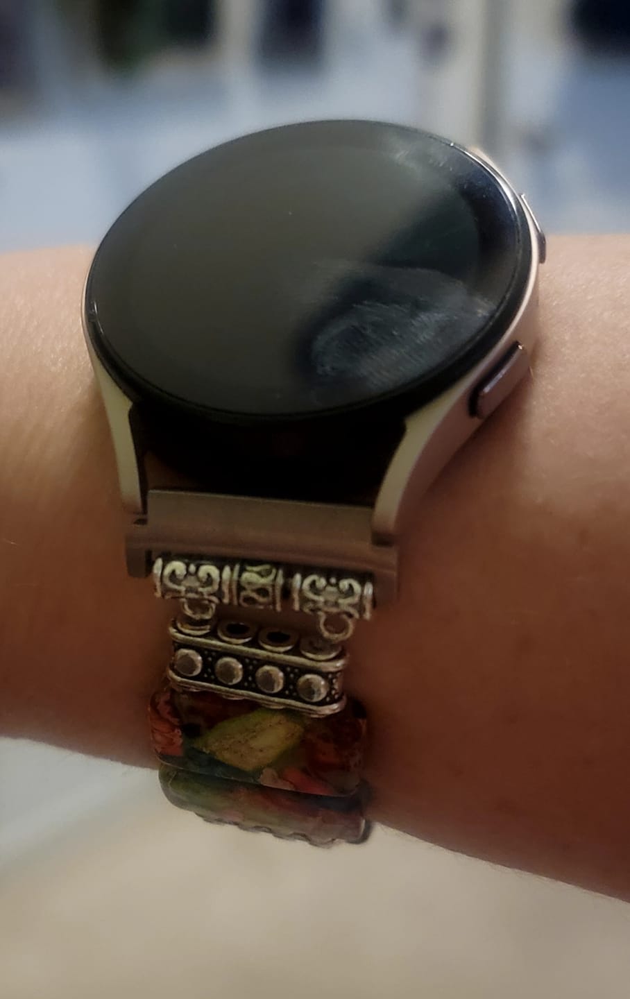 Customer photo review of Chic Flower Samsung Galaxy Stretch Watch Strap