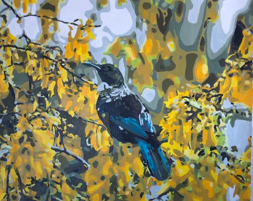 Customer photo review of Tui in Kowhai Tree