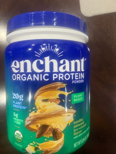 Customer photo review of Vanilla Almond Organic Protein powder