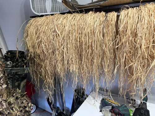 Customer photo review of Hunting Blind Raffia Grass (Pack)