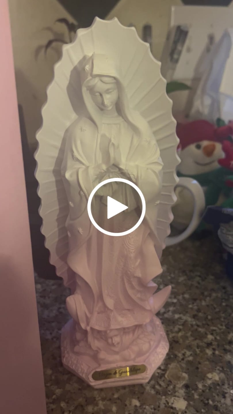 Customer video review of Virgen Mary Statue