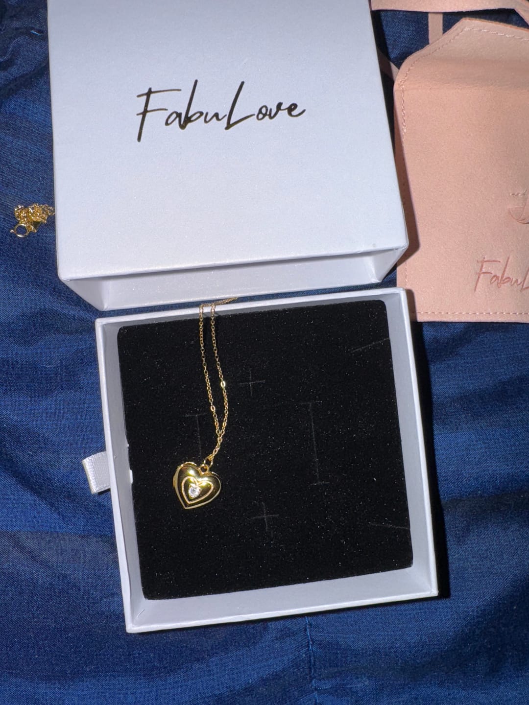 Customer photo review of Isabella Heart Locket Necklace
