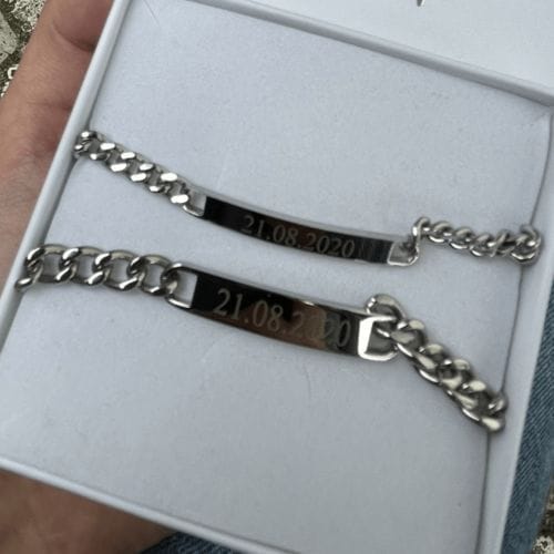 Customer photo review of Personlige armbånd for par