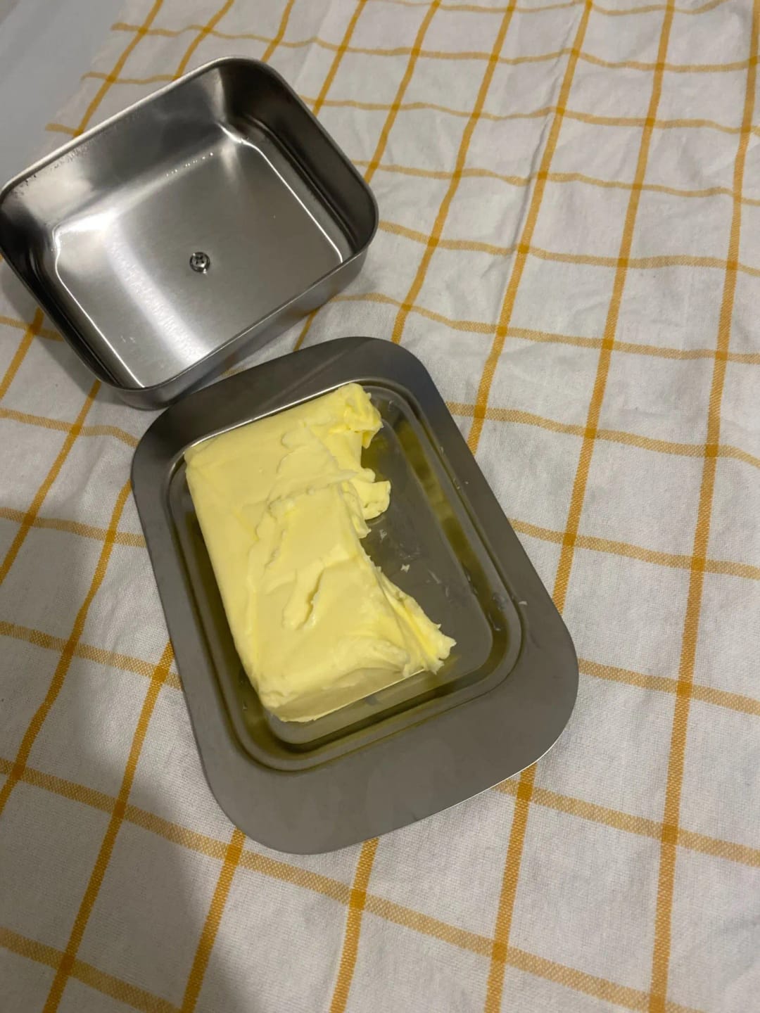 Customer photo review of Stainless Steel Butter Dish with Lid