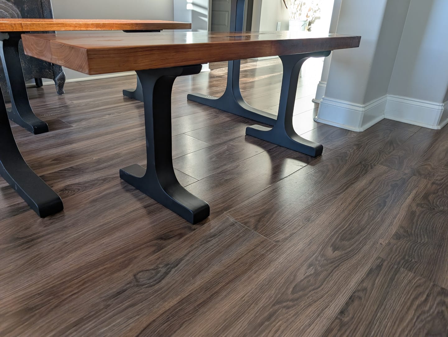 Customer photo review of Bench Legs 102 Wineglass 16H Metal Outdoor Furniture