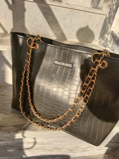 Customer photo review of Black New Wave Tote Bag