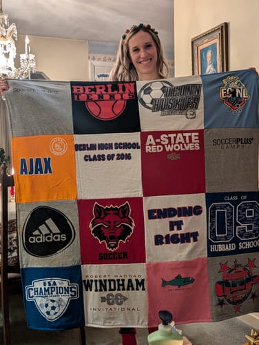Customer photo review of Classic T-Shirt Blanket