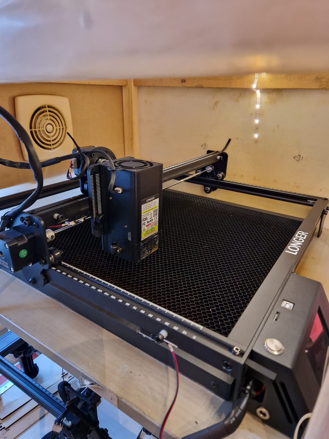 Customer photo review of Laser Protective Len for Longer Laser Engraver