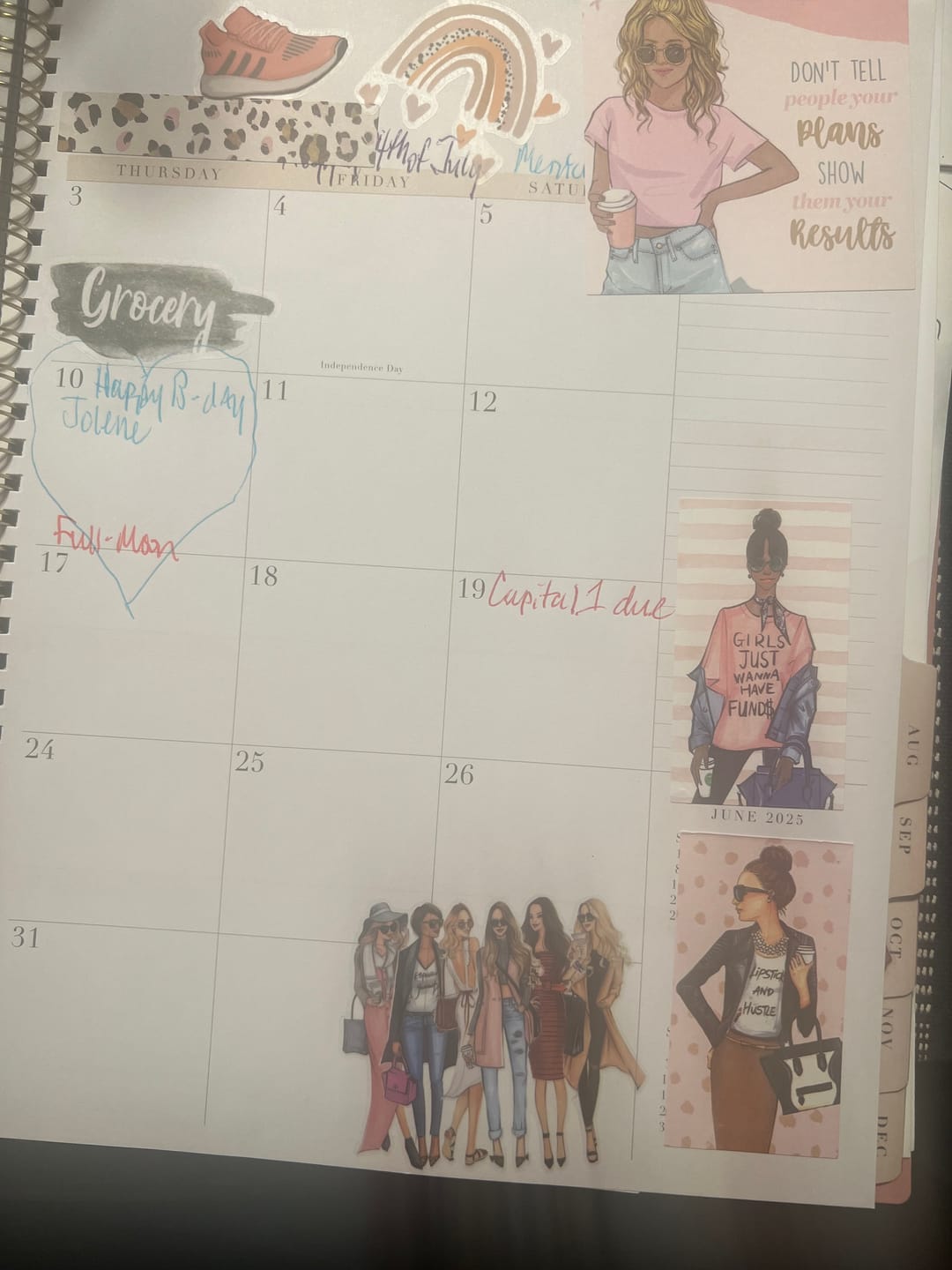 Customer photo review of This Is My Year Planner Sticker Book