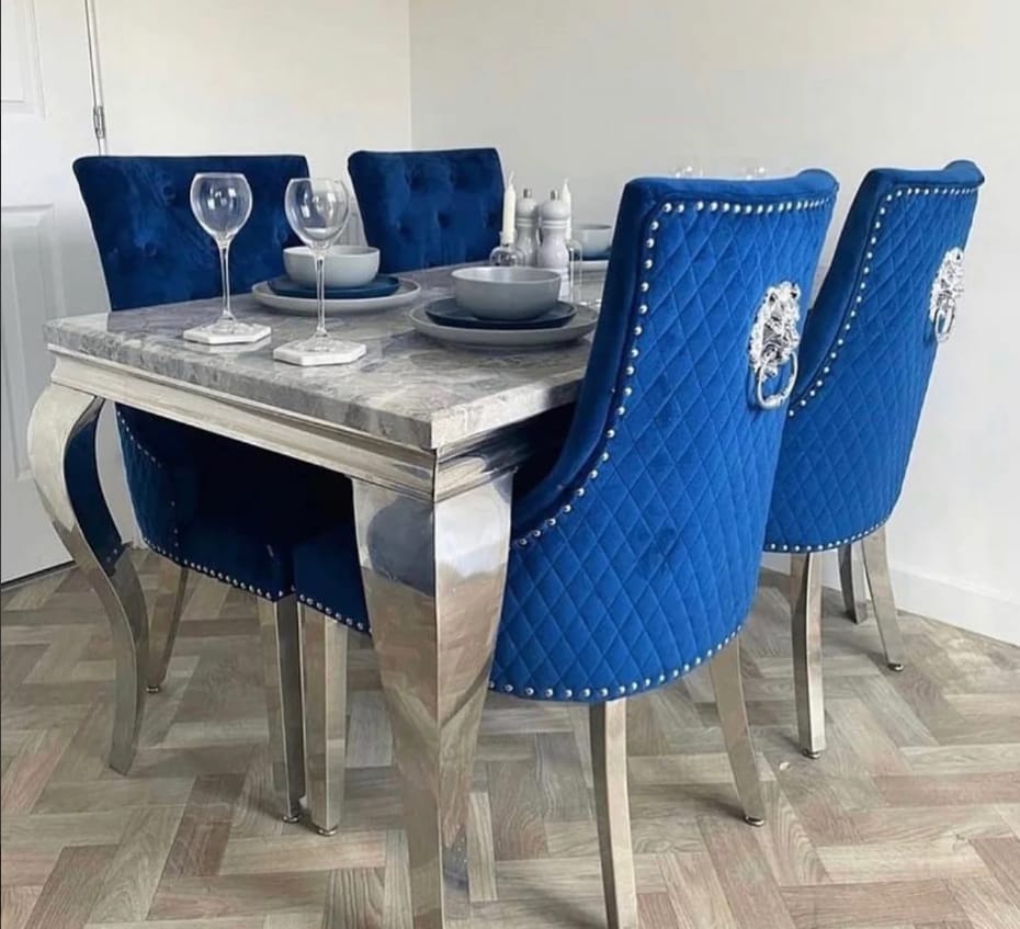 Customer photo review of Louis Chrome Dining Table
