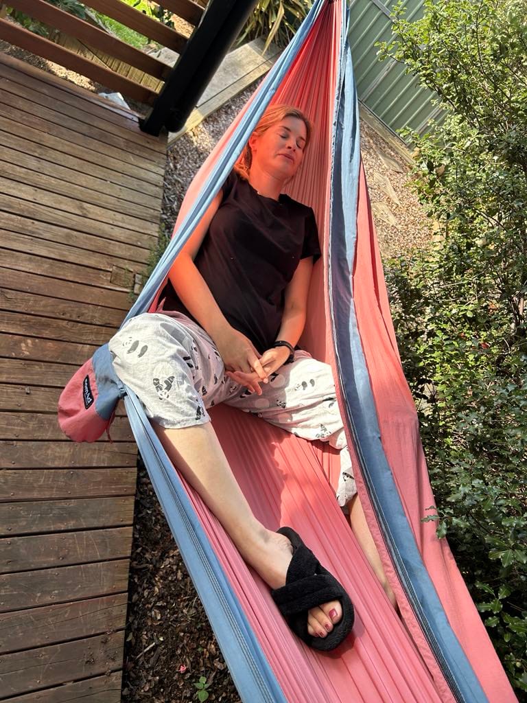 Customer photo review of Nomad Hammock with straps