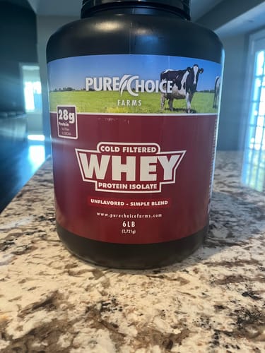 Customer photo review of Whey Protein Isolate Unflavored