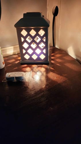 Customer photo review of Warmer: Trellis Lantern Canopy Illumination