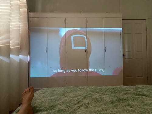 Customer photo review of MovieHub™ Ultra HD Projector + FREE Projector Screen