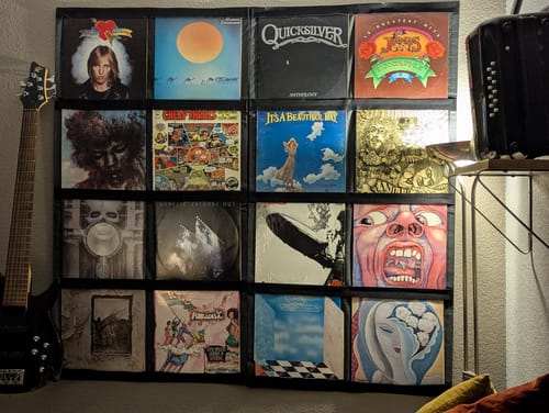 Customer photo review of 12" Vinyl Record Display Frame - LP Wall Storage
