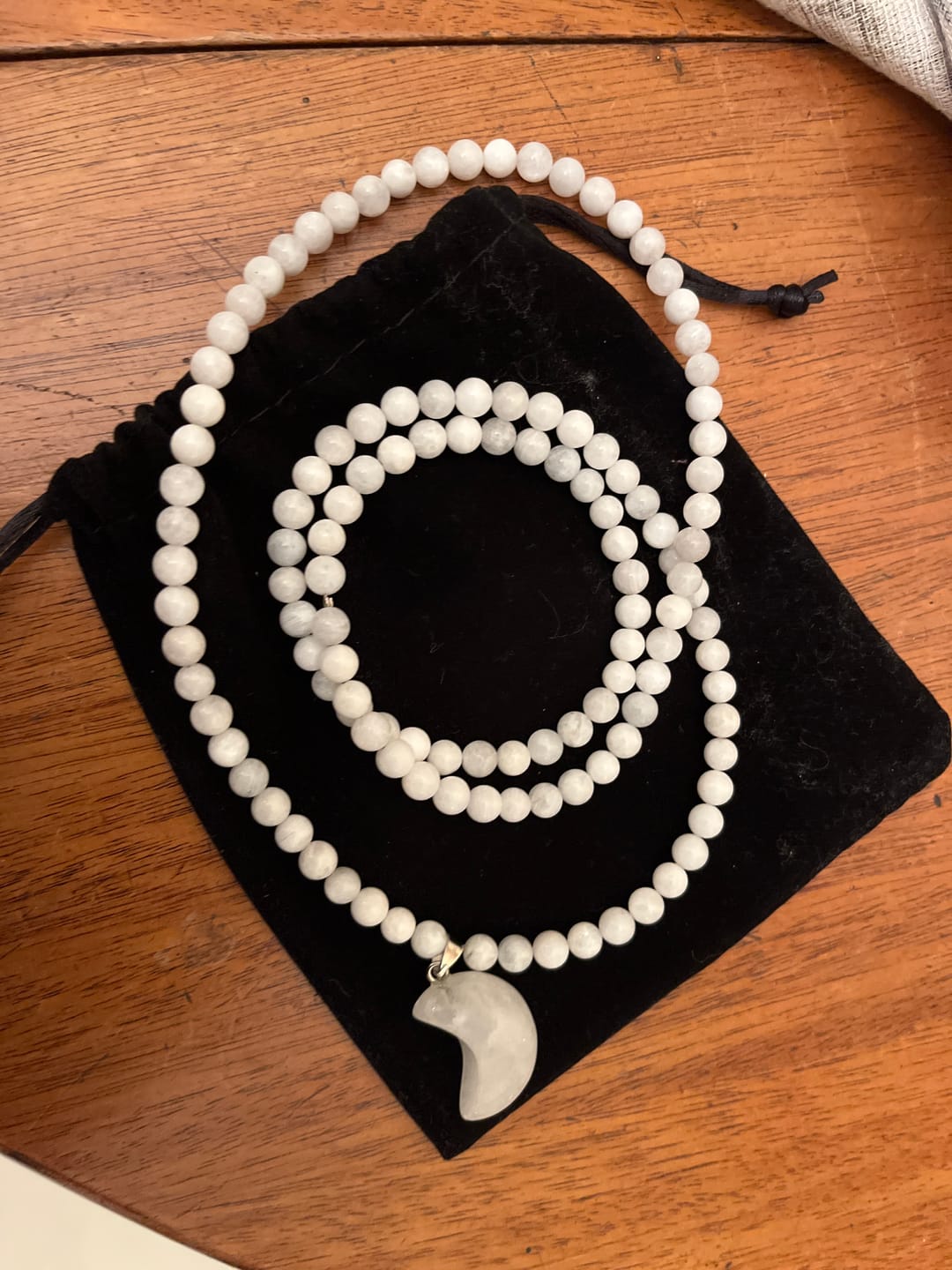 Customer photo review of Moonstone Lunar Energy Necklace for Healing