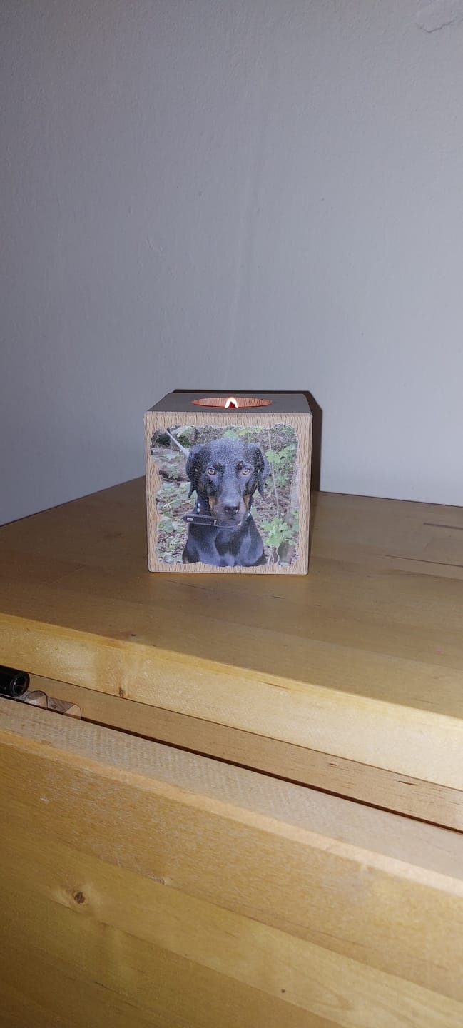 Customer photo review of Dein Foto - Individueller Kerzenwürfel