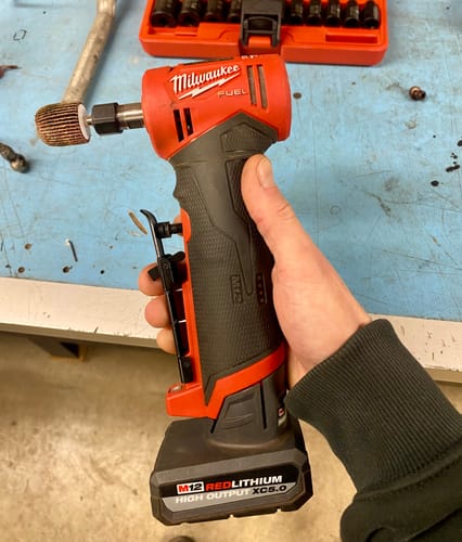 Customer photo review of Milwaukee 2485-20 M12 FUEL 1/4" Right Angle Die Grinder