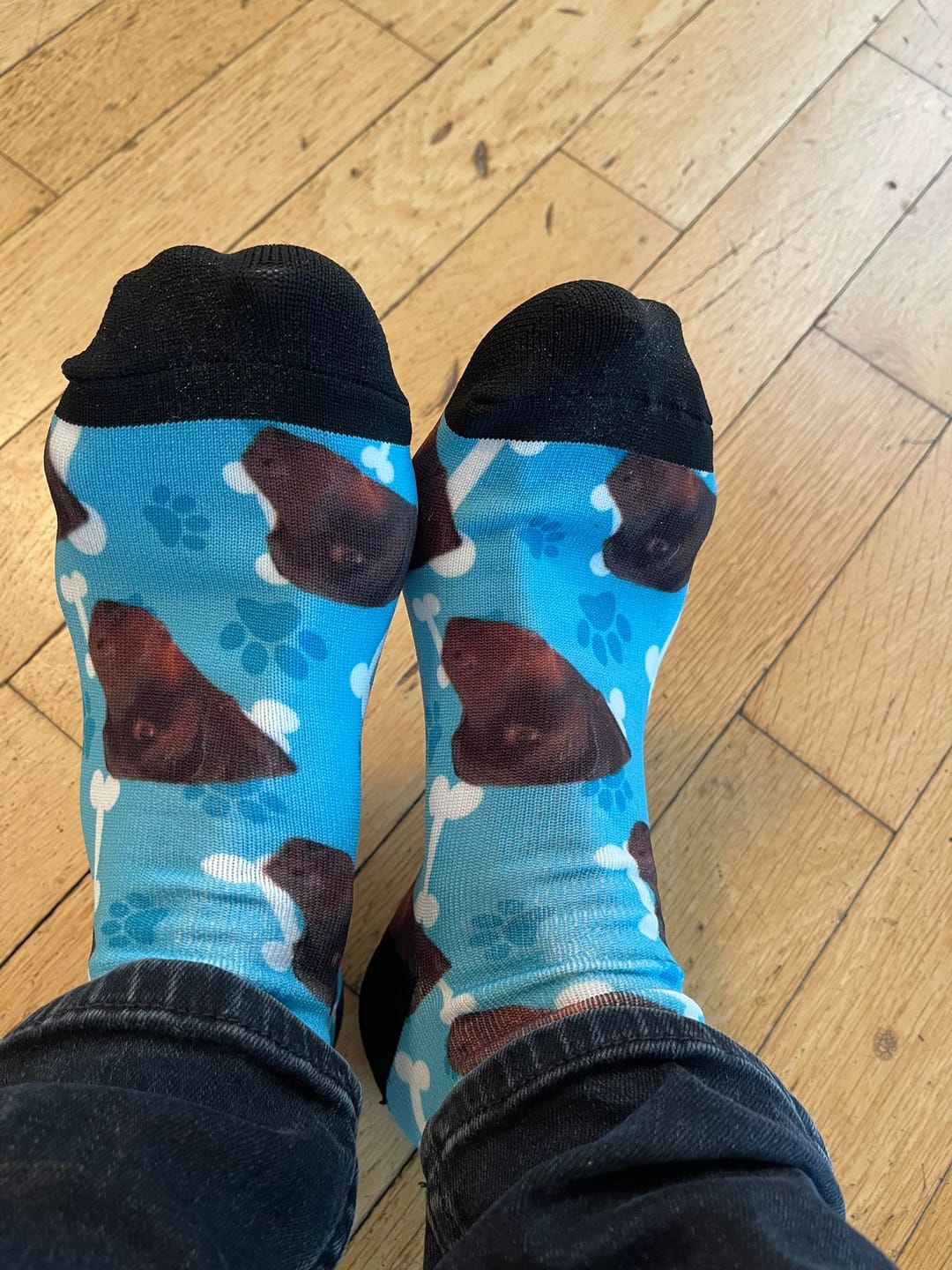Customer photo review of Personalisierte Hundesocken