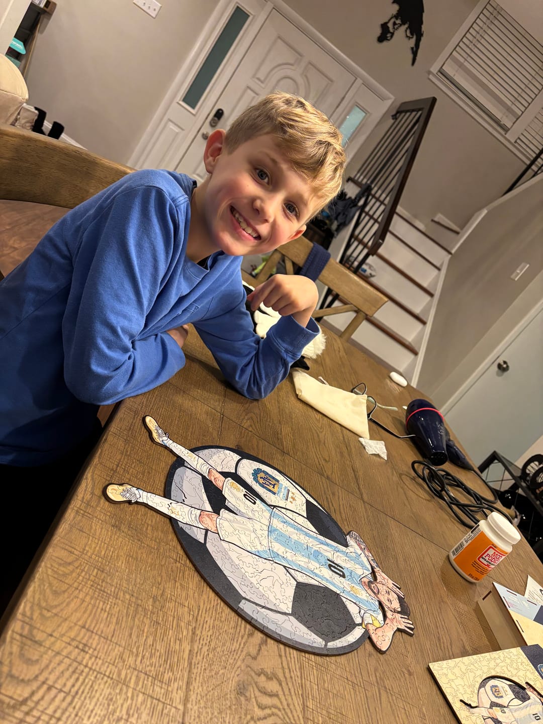 Customer photo review of Lionel Messi - Wooden Puzzle