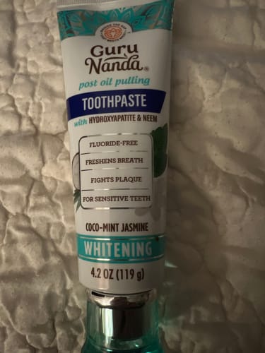 Customer photo review of Fluoride-Free Whitening Toothpaste With Hydroxyapatite - 4 Pack