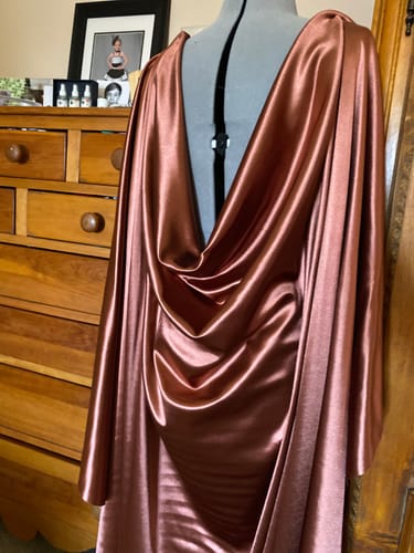 Customer photo review of Copper Shiny Nylon Spandex
