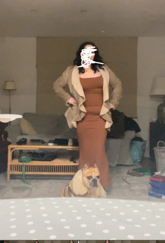Customer photo review of Long Sleeve Maxi Shapewear Dress