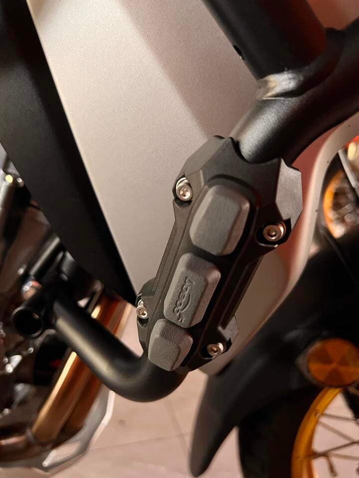 Customer photo review of LOBOO Universal Crash Bar Bumpers (Fits 25mm Tubing) | Replacement Skid Blocks & Sliders