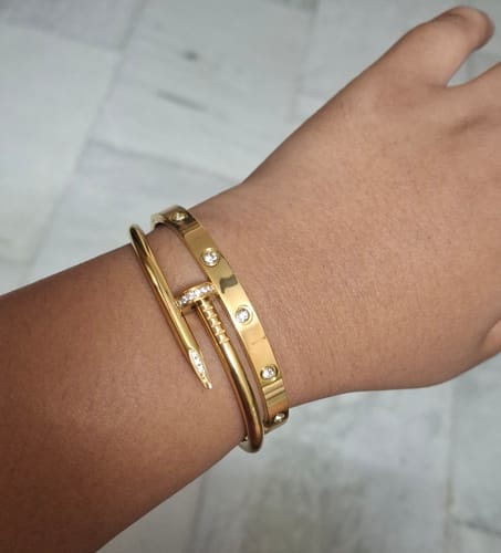 Customer photo review of Crystal Love Bangle Bracelet