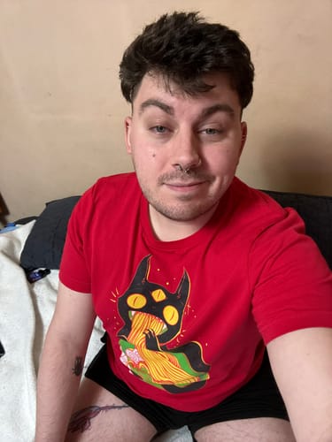 Customer photo review of Ramen Cat, Unisex T-Shirt