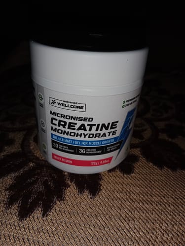 Customer photo review of Wellcore - Pure Micronised Creatine Monohydrate (122g, 33 Servings) Fruit Fusion