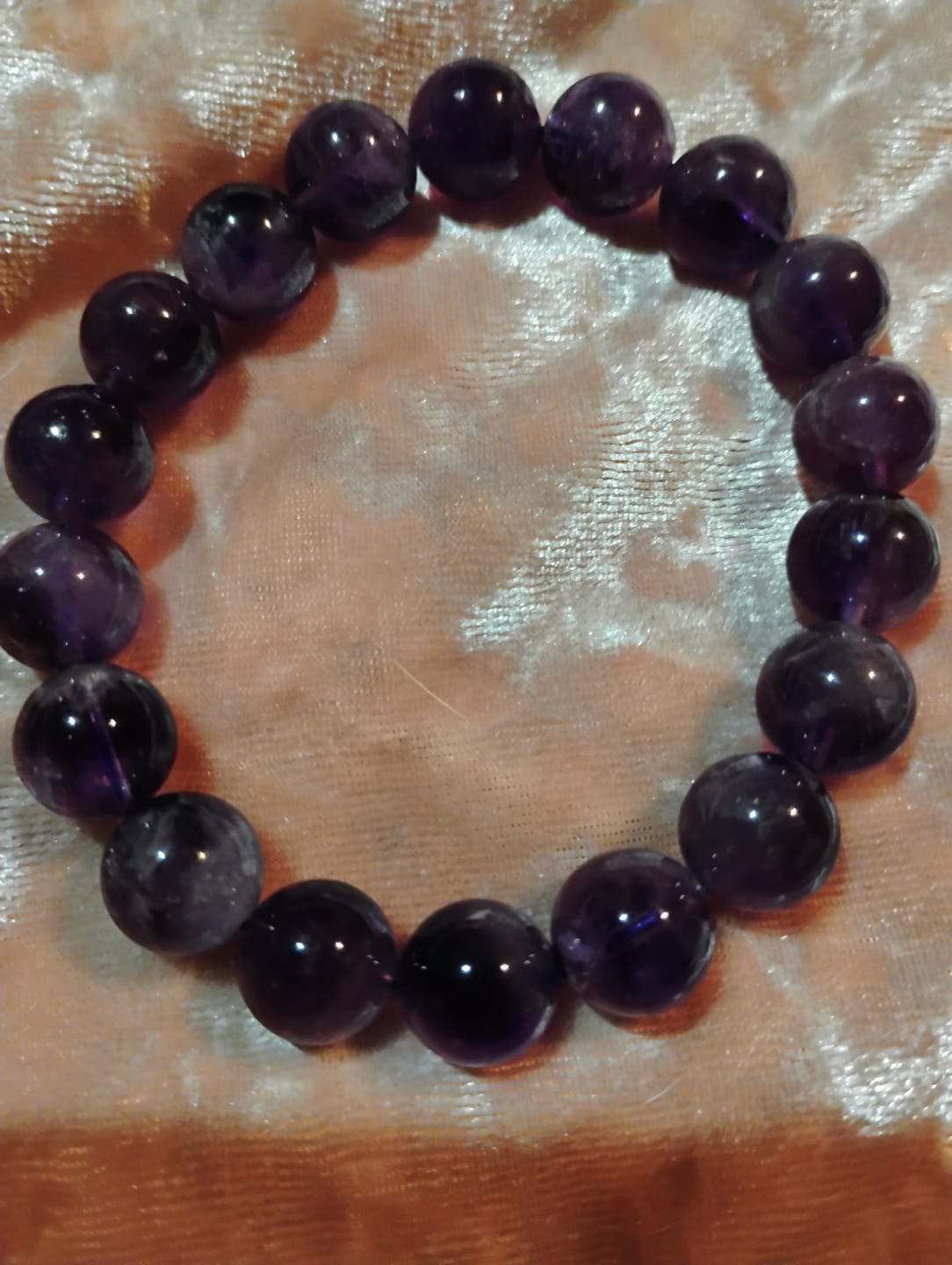 Customer photo review of Amethyst Stress Relief Bracelet