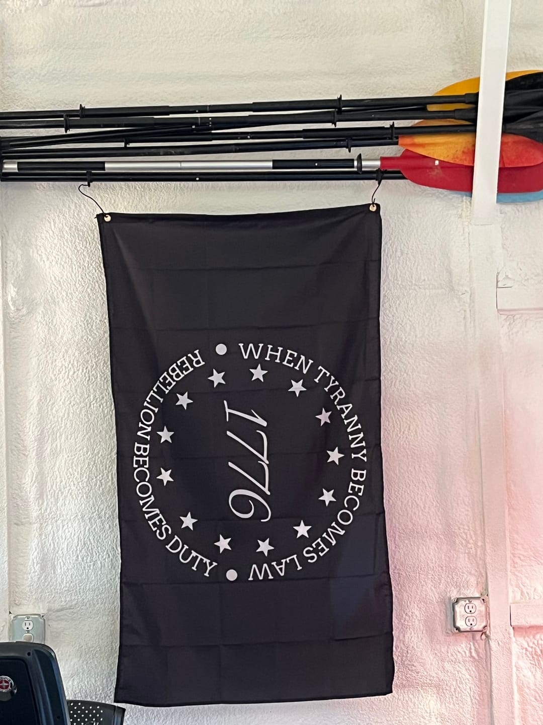 Customer photo review of When Tyranny Becomes Law Flag