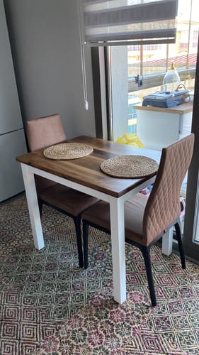 Customer photo review of Ceviz Masa ve Kayın Ağacından Sandalye - Masif Mutfak Masası Takımı