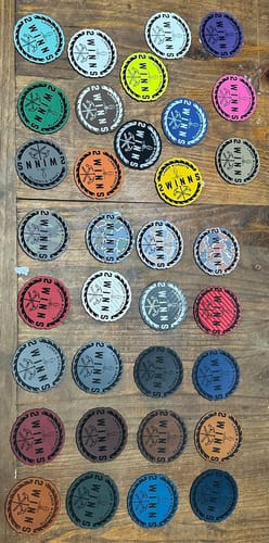 Customer photo review of Thick Leatherette Sheet - Vintage Sky Blue / Black (12"x24")