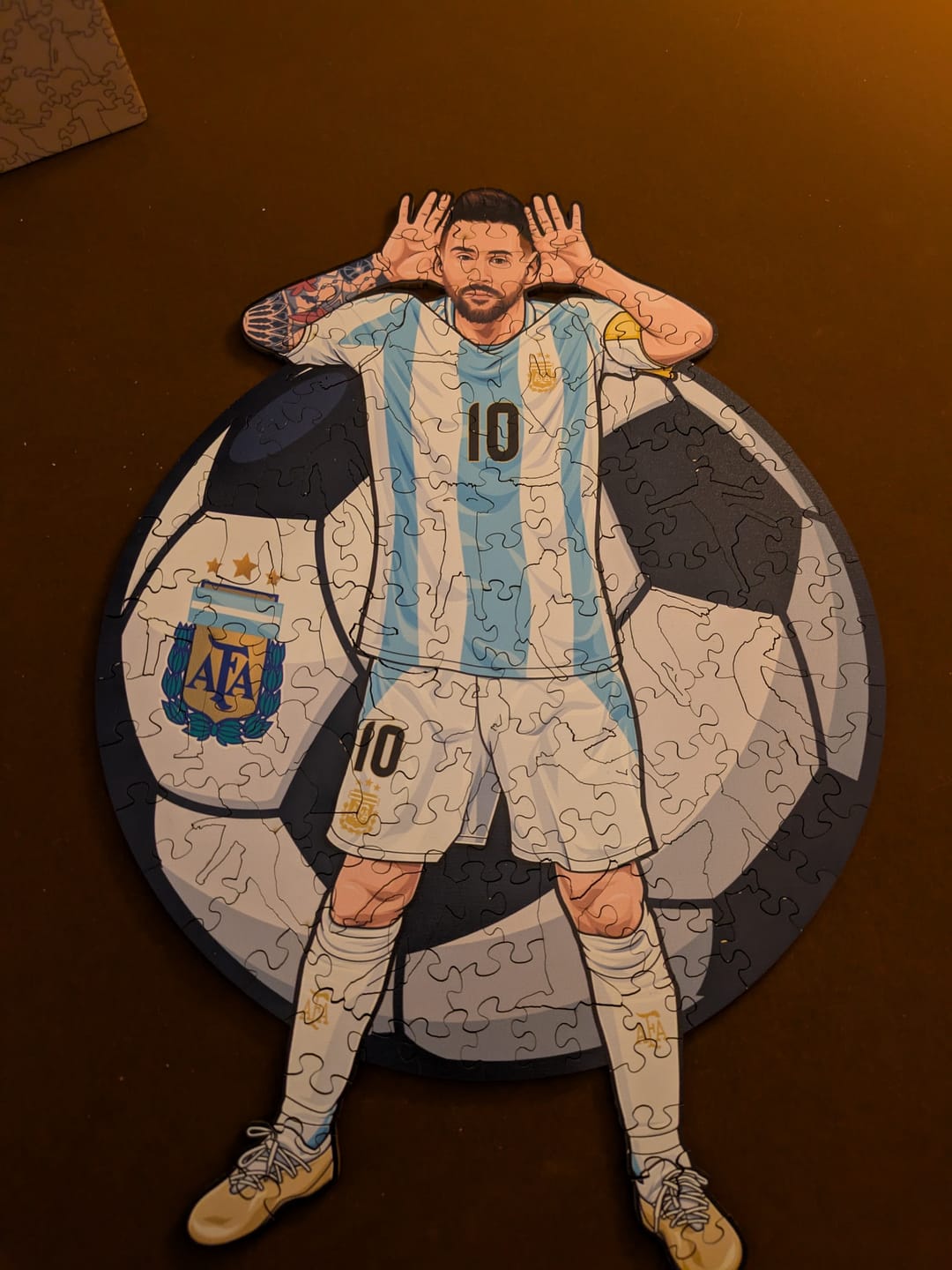 Customer photo review of Lionel Messi - Wooden Puzzle
