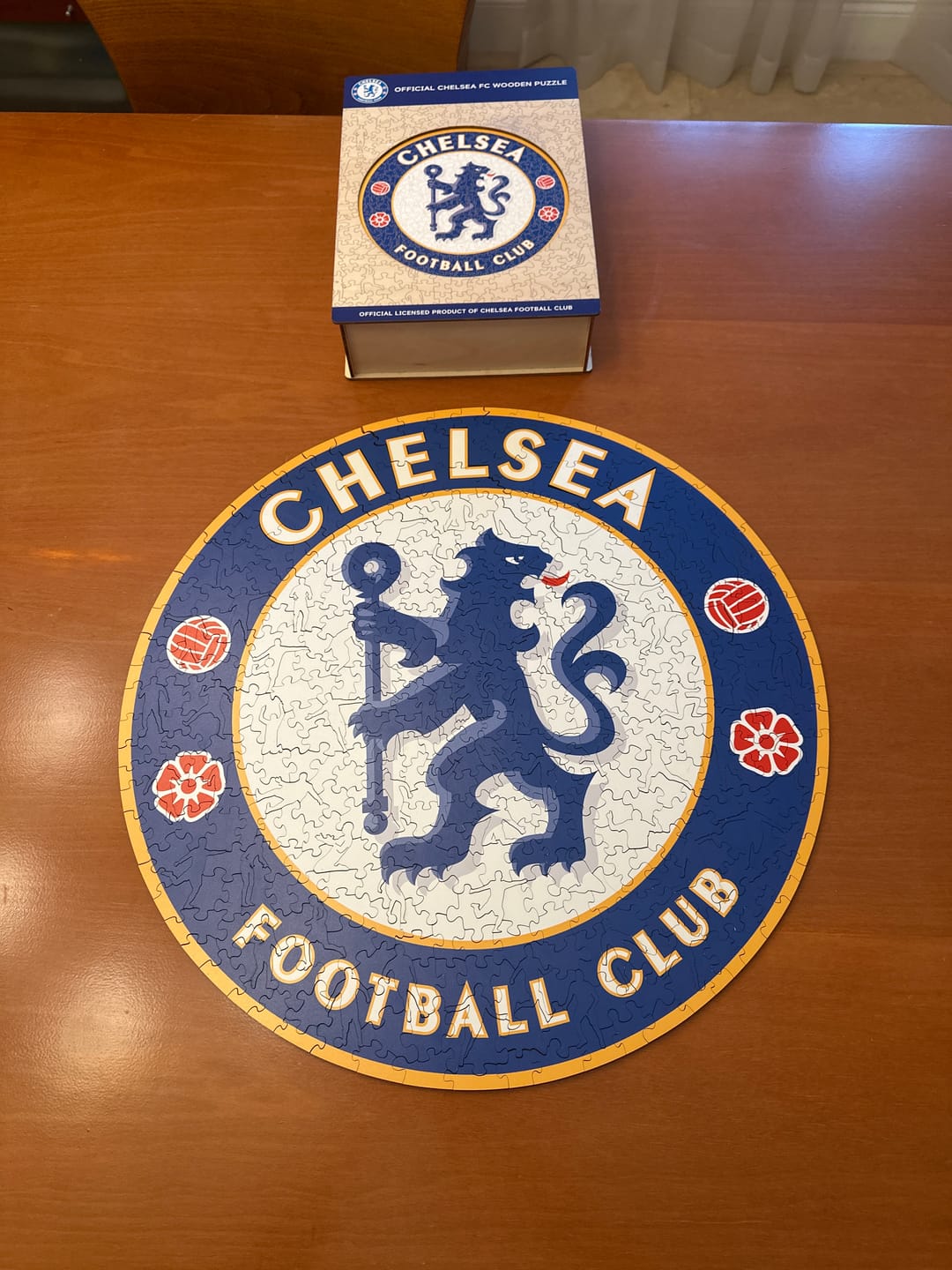 Customer photo review of Chelsea FC® Logo - Wooden Puzzle