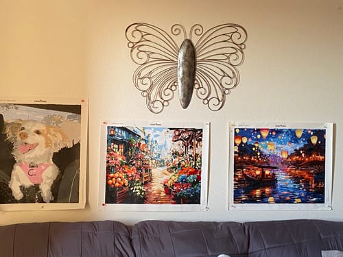 Customer photo review of Custom Paint By Numbers Kit