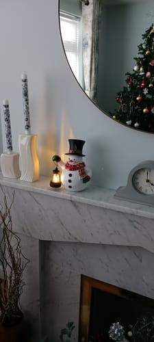Customer photo review of Aynsley LED Snowman & Lantern