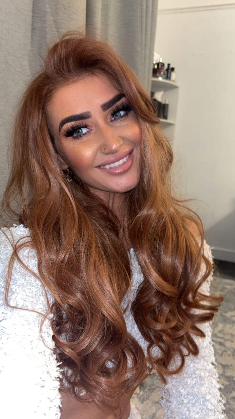 Customer photo review of Stranded Instant Bouncy Blow Dry Extensions #30 Primrose