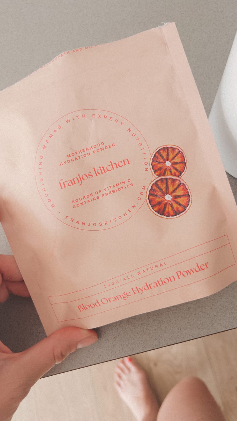 Customer photo review of Motherhood Hydration Powder - Blood Orange