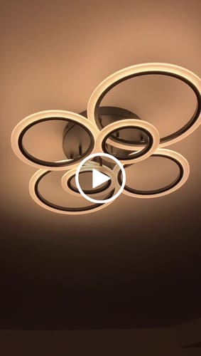 Customer video review of Lustra LED 4+2 CIRCLE MAXI Black Echivalent 600W Telecomanda