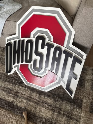 Customer photo review of The Ohio State 3D Metal Artwork