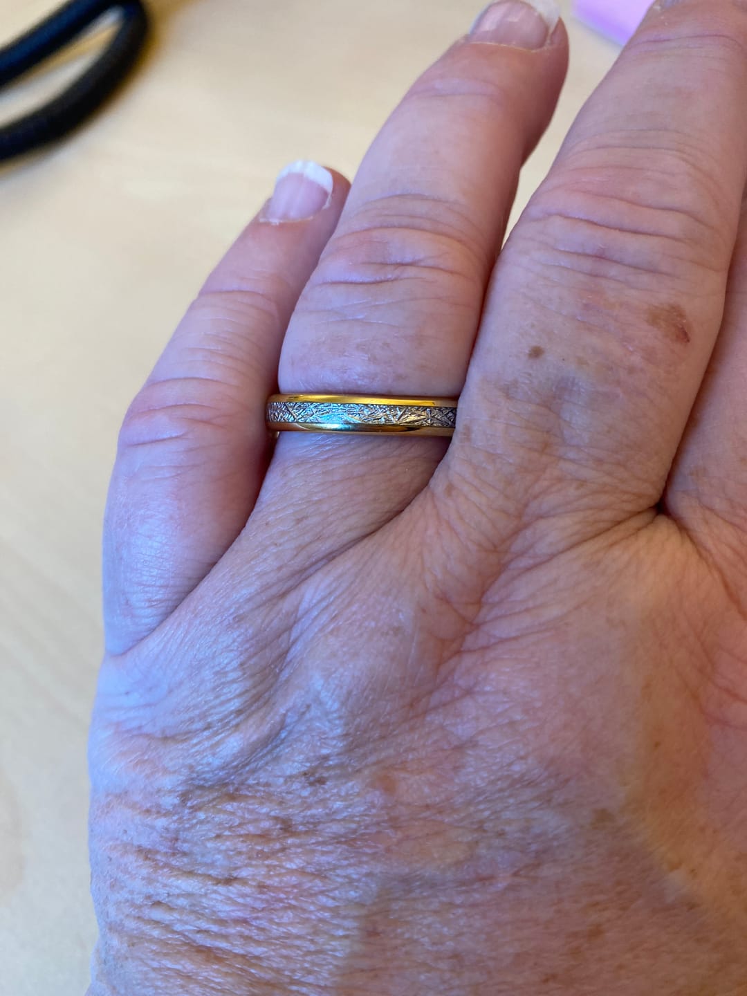Customer photo review of The Golden Steel 4mm Wonder Ring